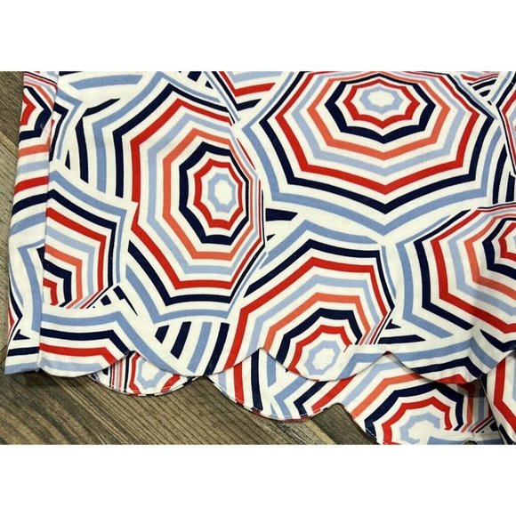 Crown & Ivy Womens Shelby Chino Shorts Blue Red Umbrella Size 12 Waist 34‎ - Picture 6 of 7